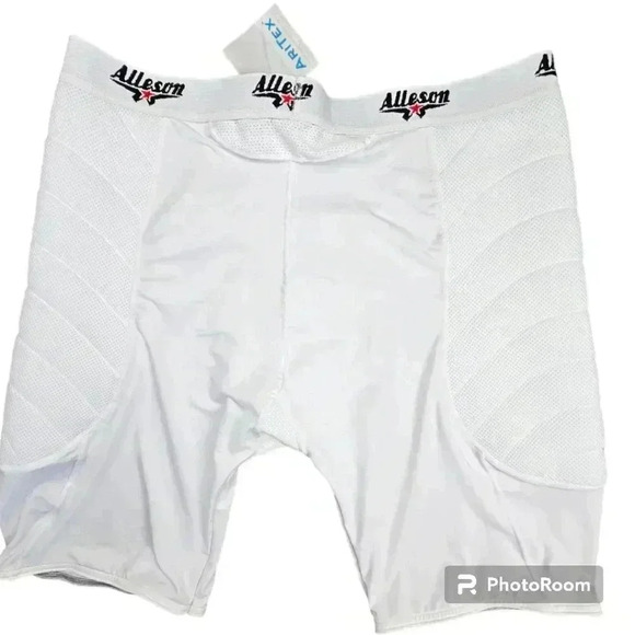Alleson Sliding Shorts Men's Baseball White Style# DASLPM XL or 2 XL NWT - Picture 7 of 8